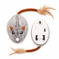 Automatic Moving Mouse Cat Toy Plush Self-Propelled Real Feather USB Charging Interactive Pet Toy