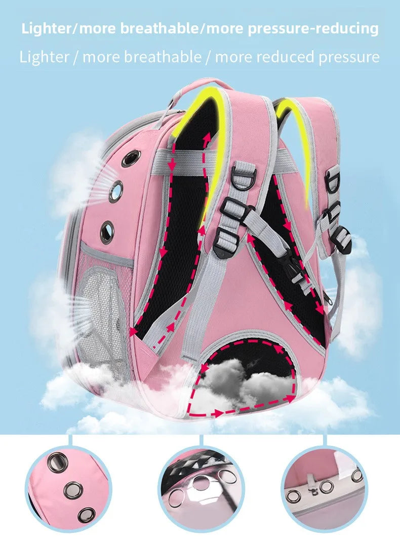 Ventilation transparent pet cat backpack outdoor capsule backpack