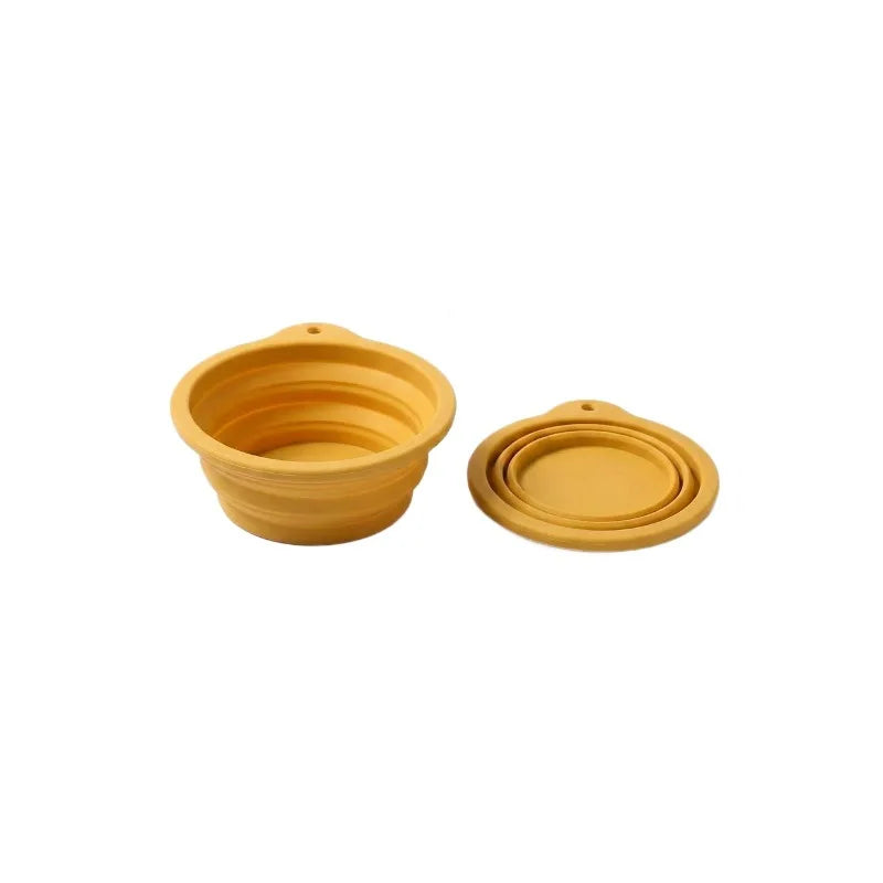 Foldable pet feeding and drinking bowl