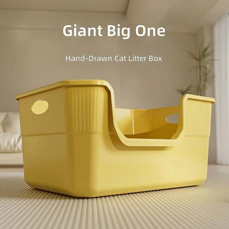 Large splash proof heavy-duty plastic fully automatic cat litter box