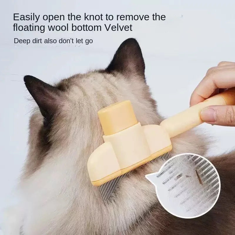Environmentally friendly automatic pet plastic ABS brush for cat and dog hair removal tool