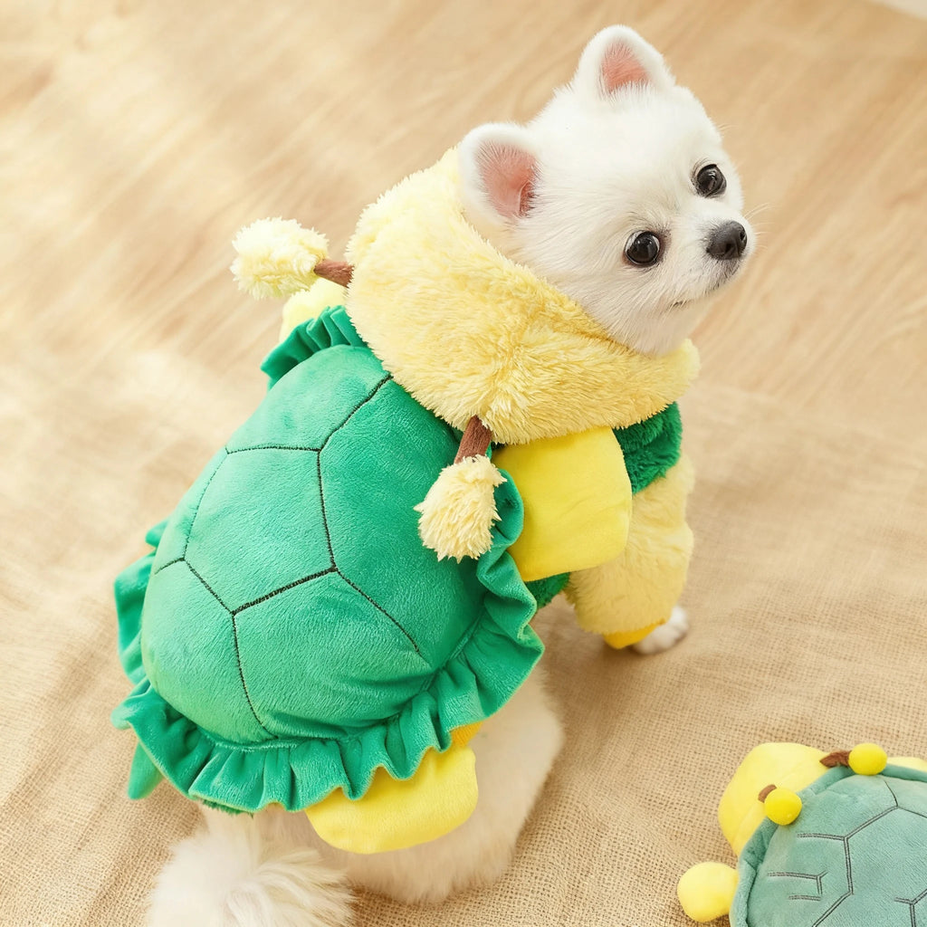 New hot selling gift creative turtle style funny pet cat dog party clothing warm polyester clothes in stock