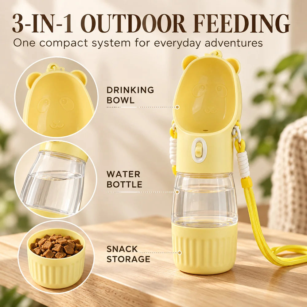 2-in-1 portable dog drinking bowl