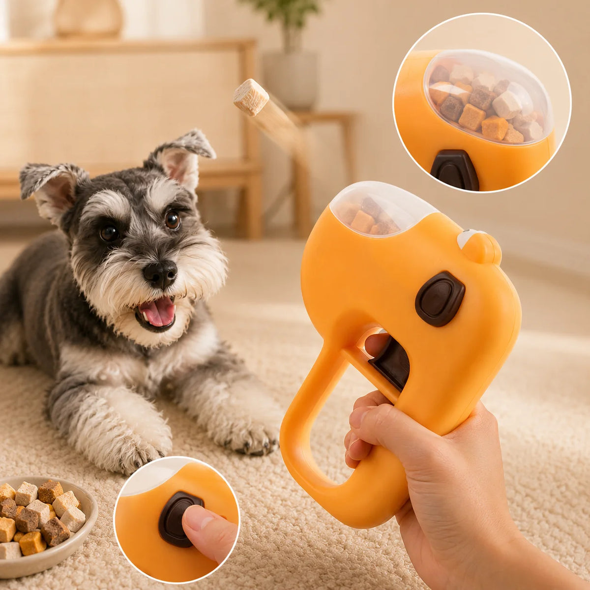 Dog toy freeze-dried treat reward training feeder