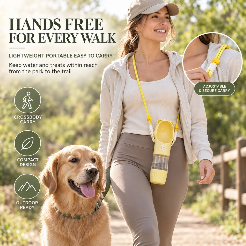 2-in-1 portable dog drinking bowl