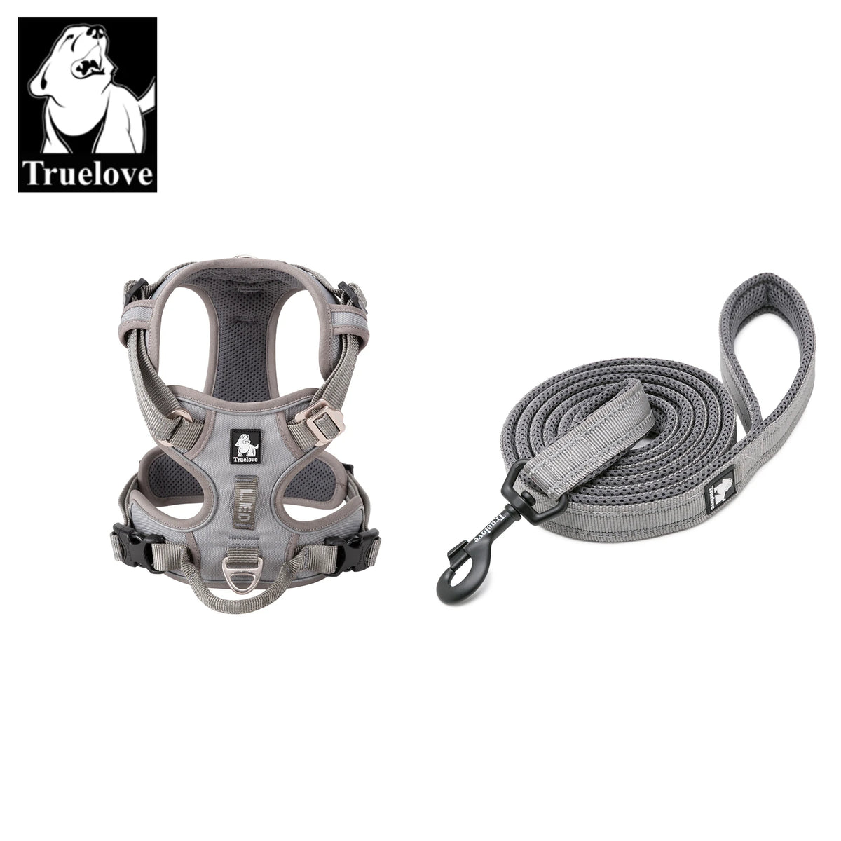 Truelove Luxury Adjustable Best Pet Harness Leash Collar Set Reflective Anti Pull Premium Dog Training Vest for Small Large Cats