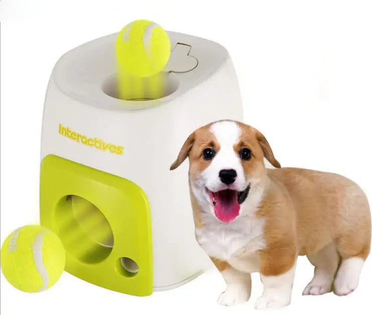 Environmentally friendly intelligent pet tennis feeder toy