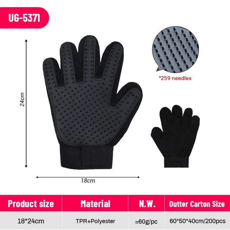 Hot selling 2-in-1 Five Finger Hair Removal Silicone Pet Cat Cleaning Hair Removal Device Beauty Hair Removal Bath Brush Gloves