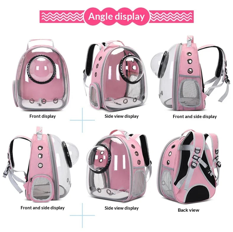 Ventilation transparent pet cat backpack outdoor capsule backpack