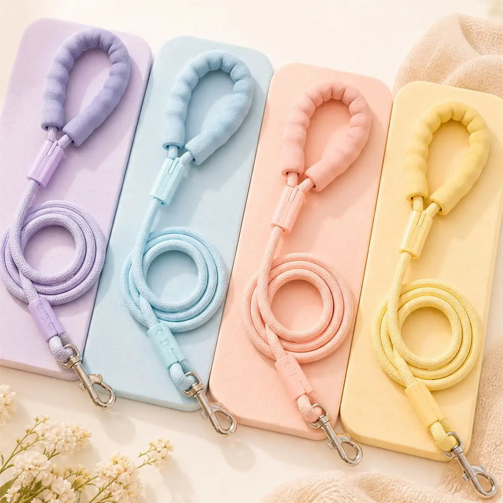 Soft grip shock-absorbing anti slip dog leash traction rope
