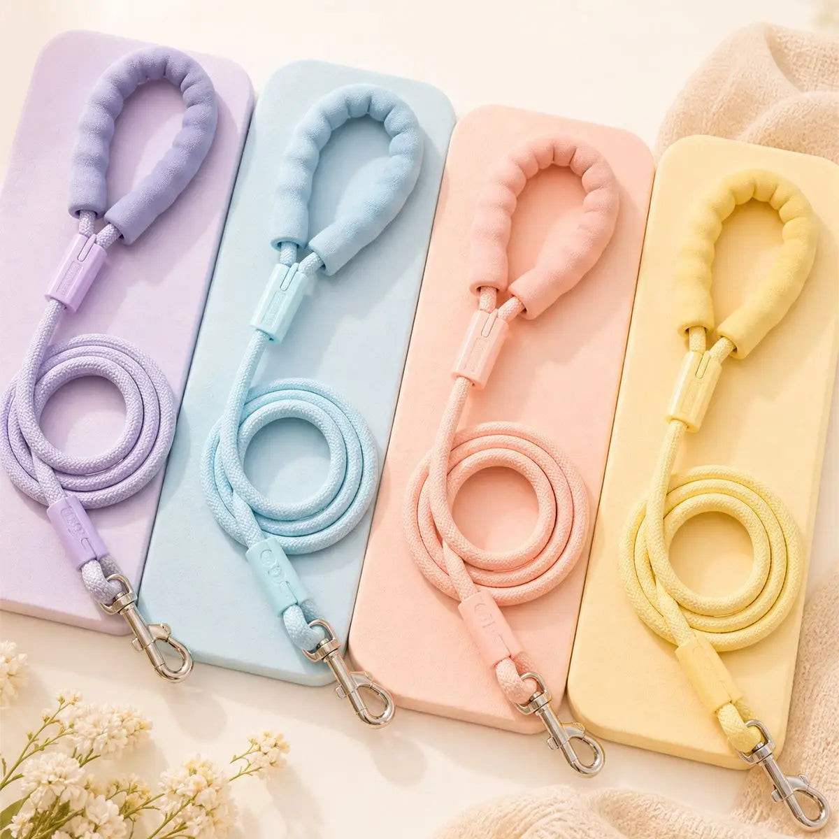 Soft grip shock-absorbing anti slip dog leash traction rope