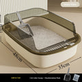 Extra-large semi-enclosed cat litter box, high sides to prevent splashing, thickened for odor prevention, suitable for large cats