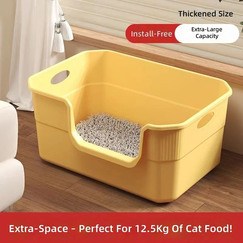 Large splash proof heavy-duty plastic fully automatic cat litter box