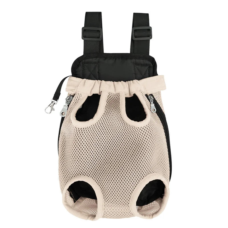 Breathable mesh pet backpack, foldable outdoor travel dog backpack