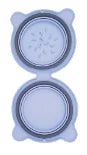 Portable silicone folding dog bowl