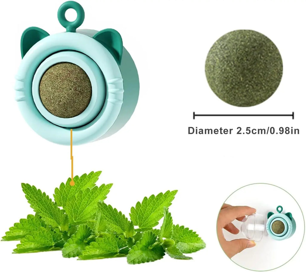 Cat clip ball interactive cat toy 360 degree rotation cat clip snacks