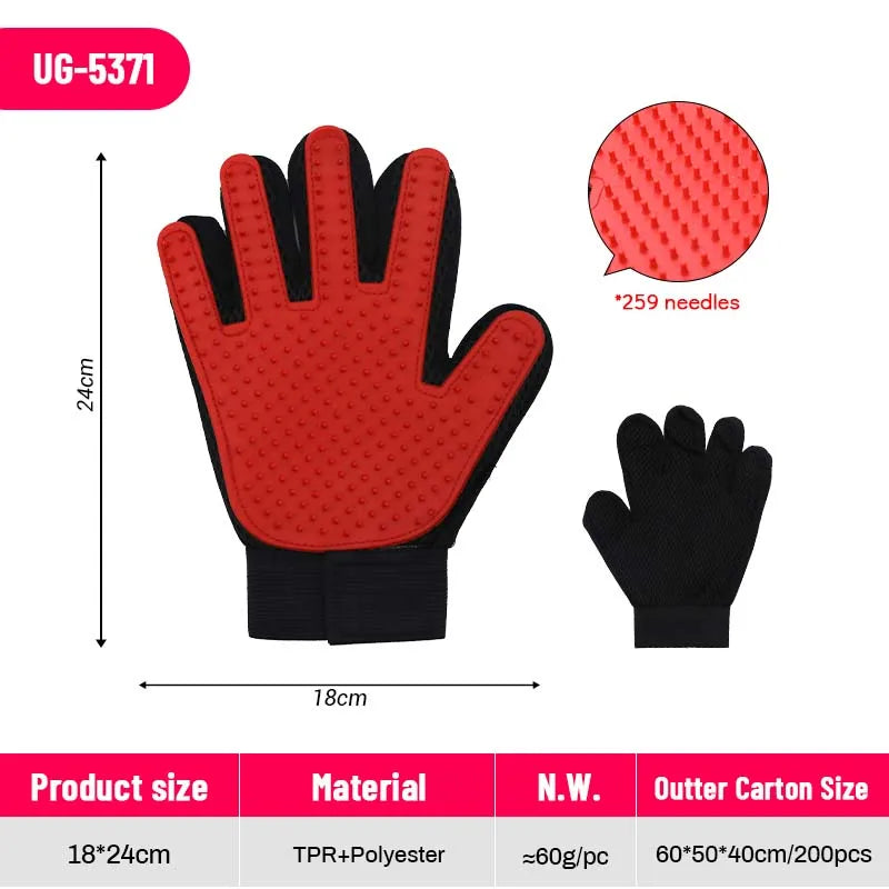 Hot selling 2-in-1 Five Finger Hair Removal Silicone Pet Cat Cleaning Hair Removal Device Beauty Hair Removal Bath Brush Gloves