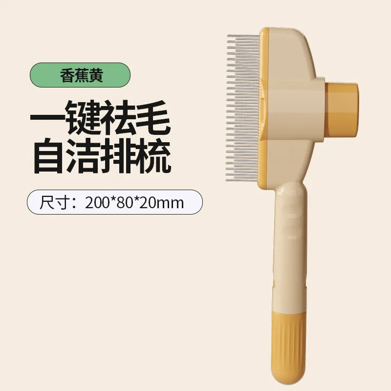 Environmentally friendly automatic pet plastic ABS brush for cat and dog hair removal tool