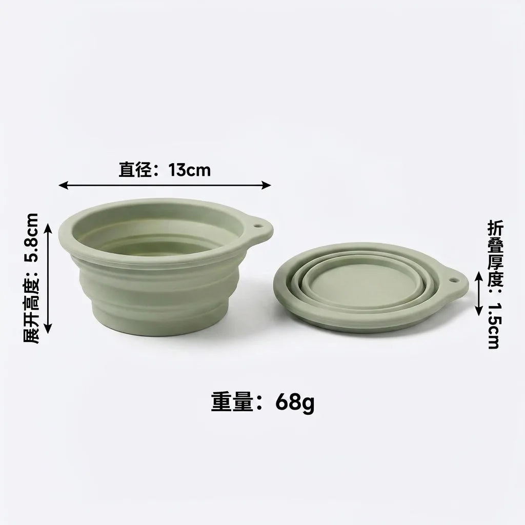 Foldable pet feeding and drinking bowl