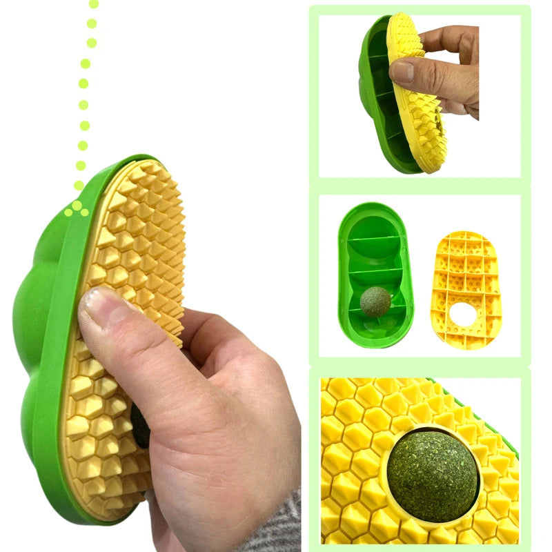 2-in-1 cat hair massager with cat hair ball, easy to install