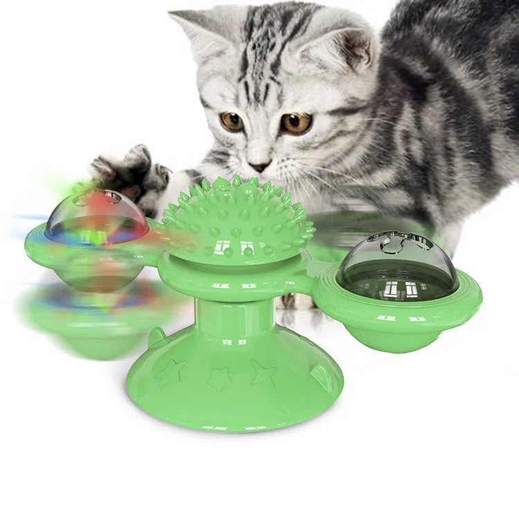 Cat Puzzle Cat Game Toy with Rotating Wheel
