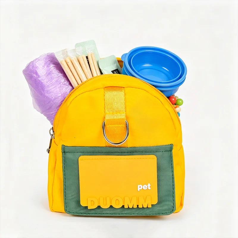 Outdoor pet walking harness backpack