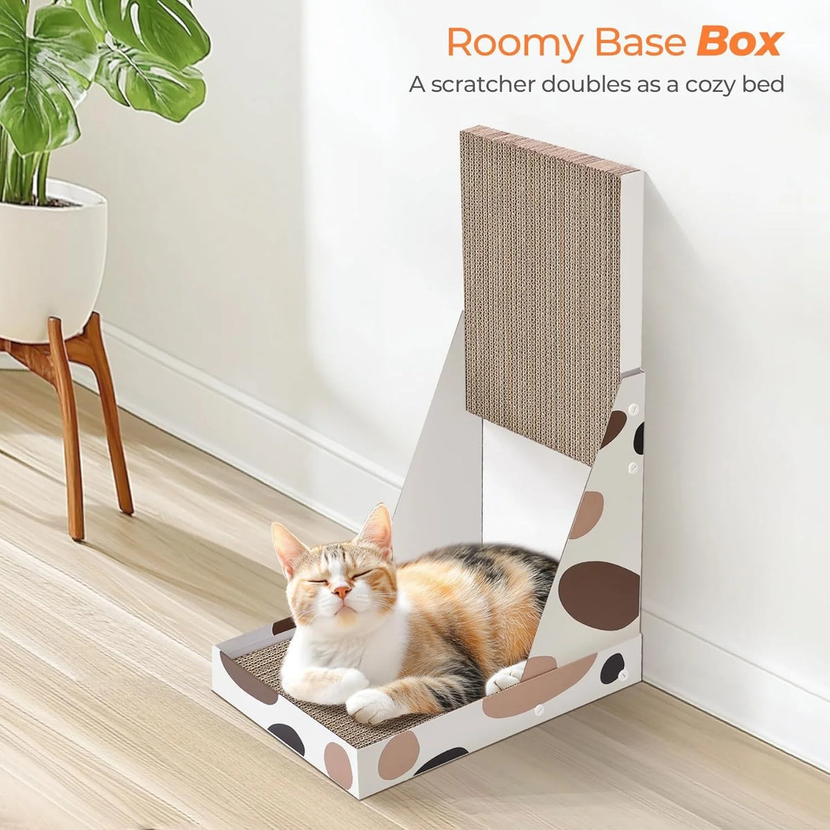 Vertical L-Shaped Cat Wall Scratcher Indoor Cat Tree for Scratching Comfortable and Fun Cat Furniture