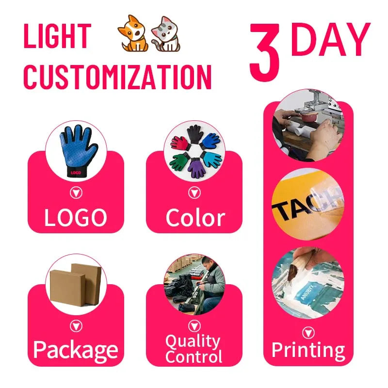 Hot selling 2-in-1 Five Finger Hair Removal Silicone Pet Cat Cleaning Hair Removal Device Beauty Hair Removal Bath Brush Gloves