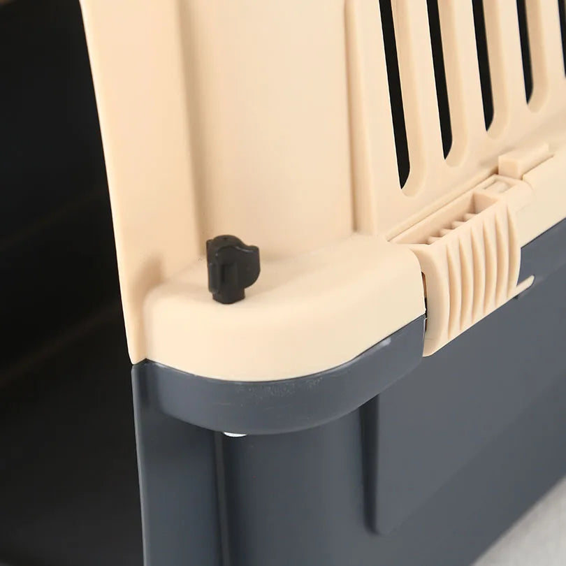 Snap on portable pet air transport cage