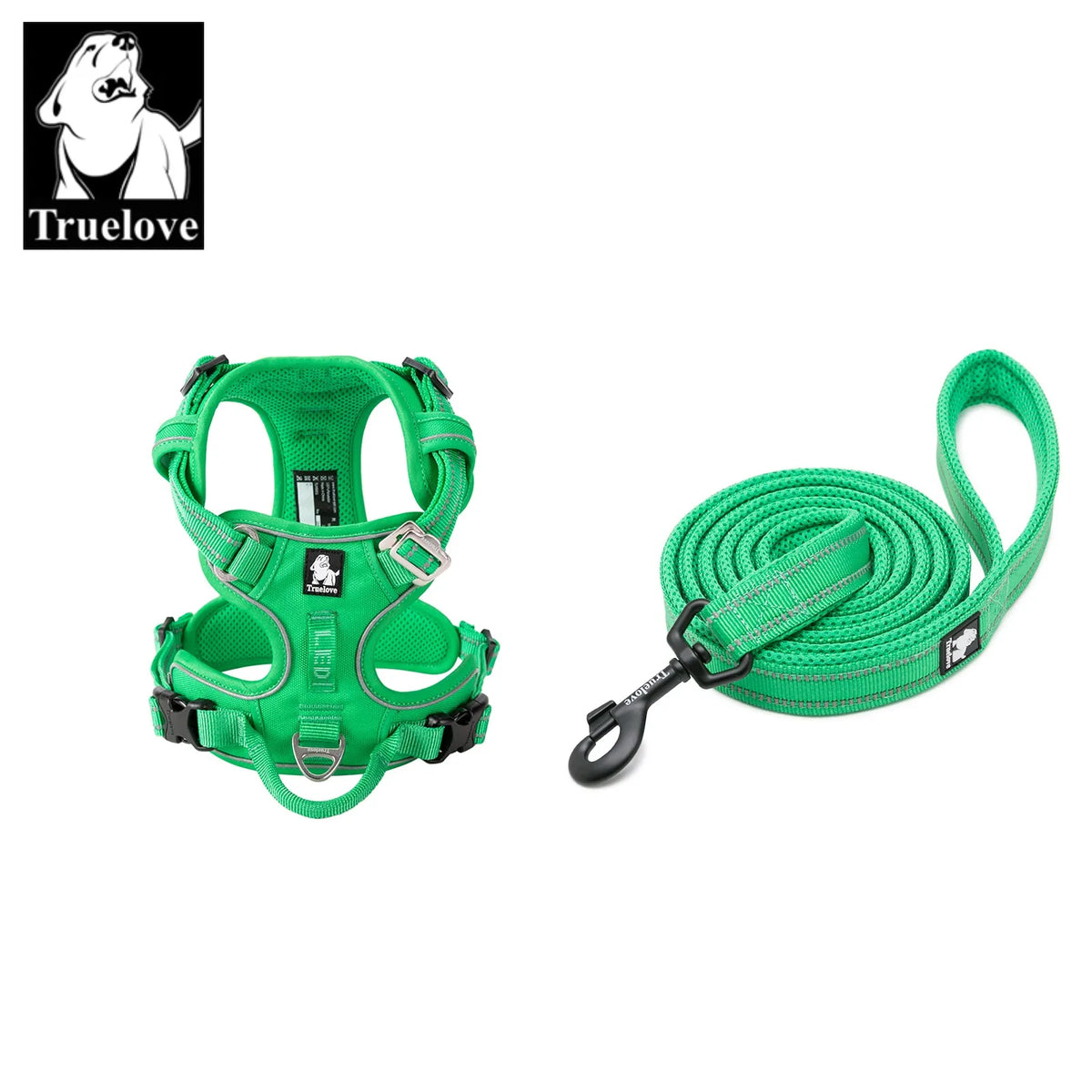 Truelove Luxury Adjustable Best Pet Harness Leash Collar Set Reflective Anti Pull Premium Dog Training Vest for Small Large Cats