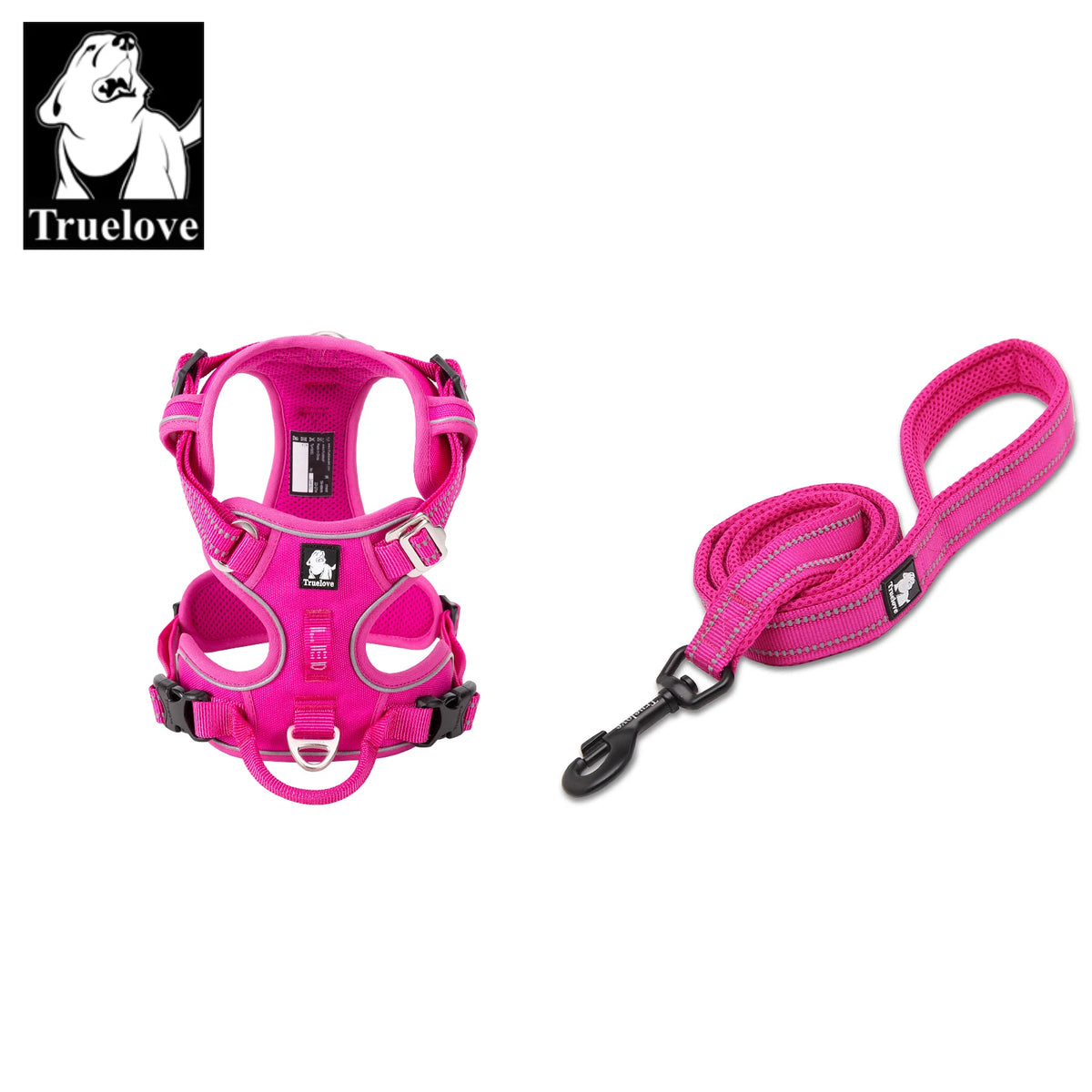Truelove Luxury Adjustable Best Pet Harness Leash Collar Set Reflective Anti Pull Premium Dog Training Vest for Small Large Cats