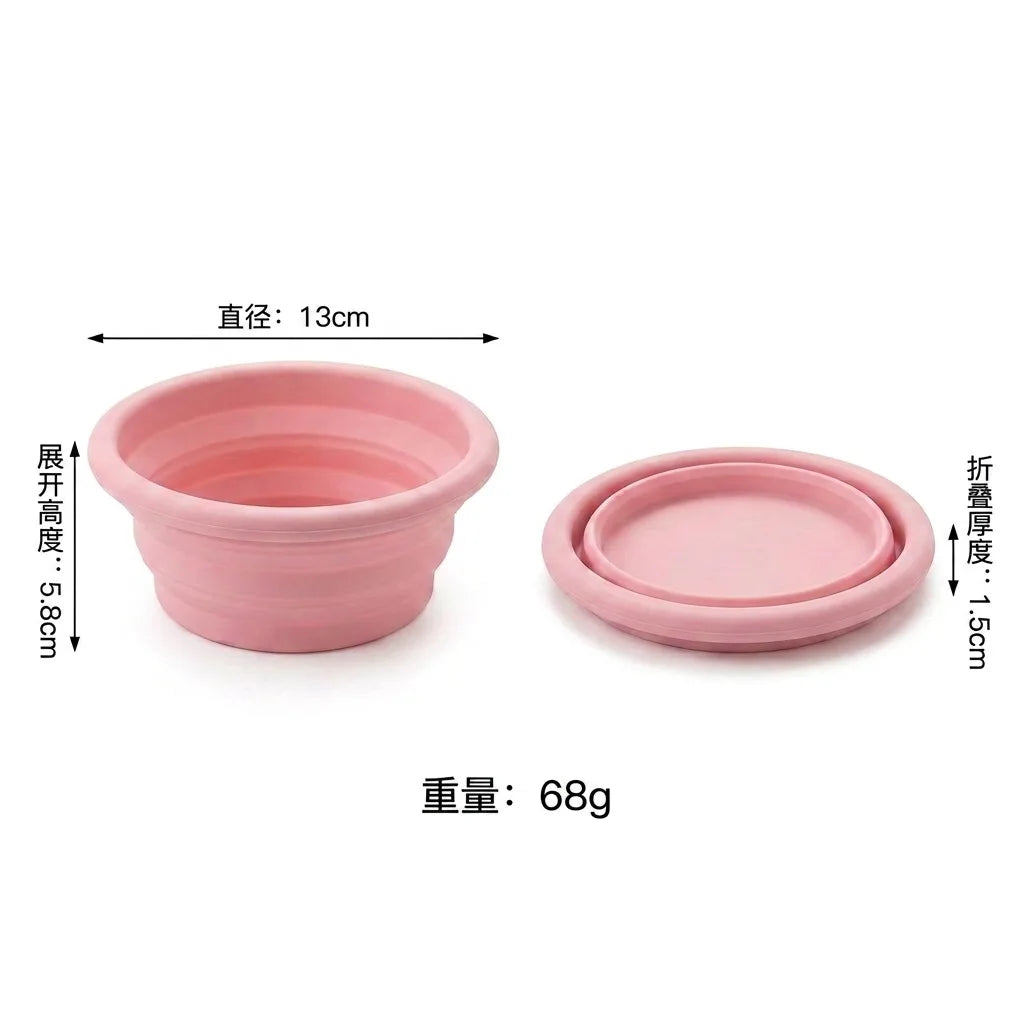 Foldable pet feeding and drinking bowl