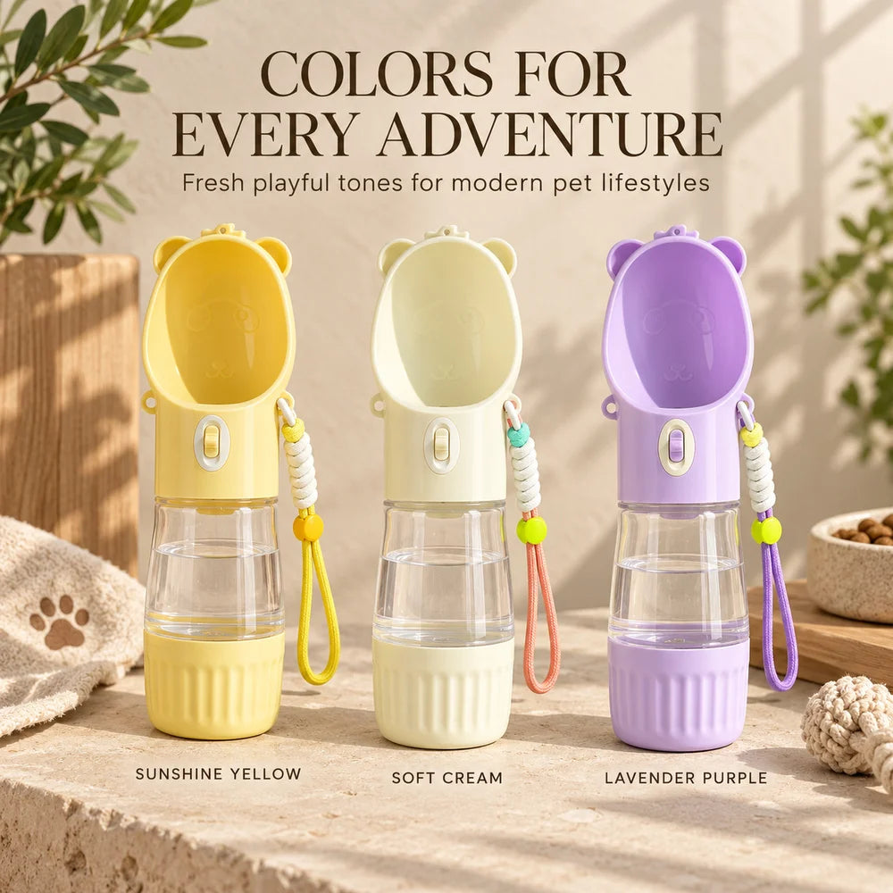2-in-1 portable dog drinking bowl