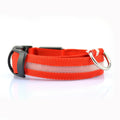 Adjustable LED dog collar flash strap with rechargeable reflective pet neck strap, suitable for safe walking at night