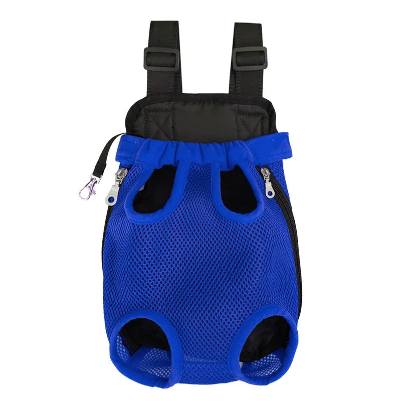 Breathable mesh pet backpack, foldable outdoor travel dog backpack