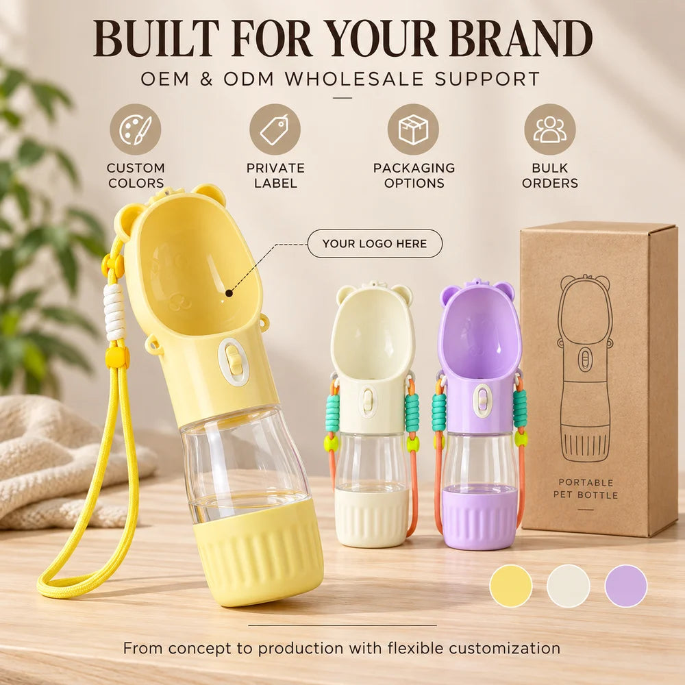 2-in-1 portable dog drinking bowl