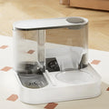 2-in-1 automatic pet feeding tray integrated plastic cat bowl water dispenser and food/water bowl for cats and dogs