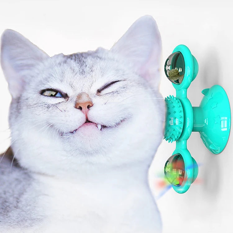 Cat Puzzle Cat Game Toy with Rotating Wheel