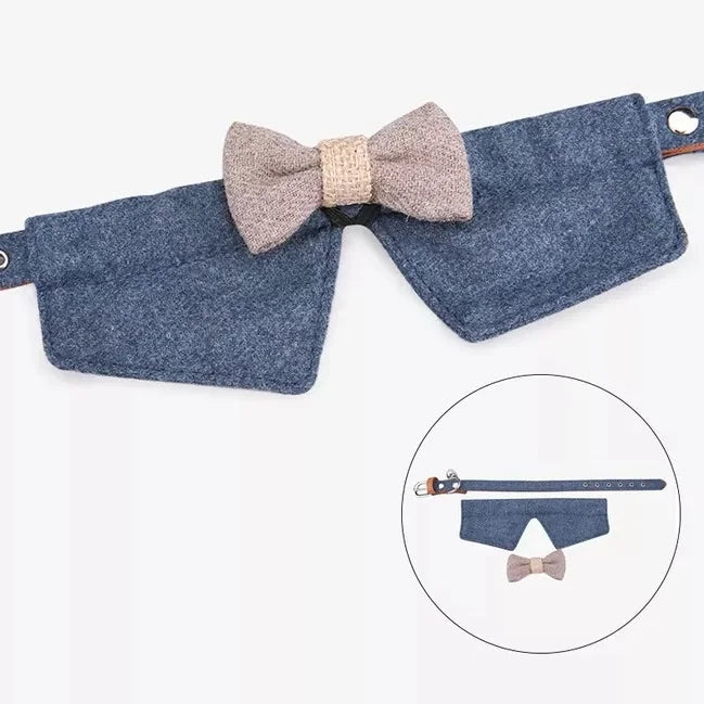 Bow cat collar, suitable for small, medium, and large pets