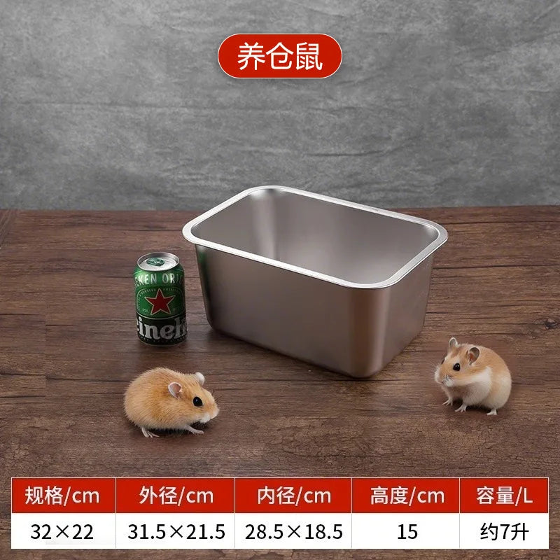 Plastic cat toilet bowl, durable square 20L capacity, super large cat toilet, open splash proof and odor proof cat litter box
