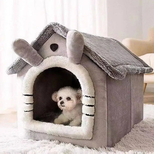 2-in-1 foldable modern solid pet house sofa cat hole bed, suitable for small/medium-sized cats and puppies, indoor warm dog house, washable, detachable
