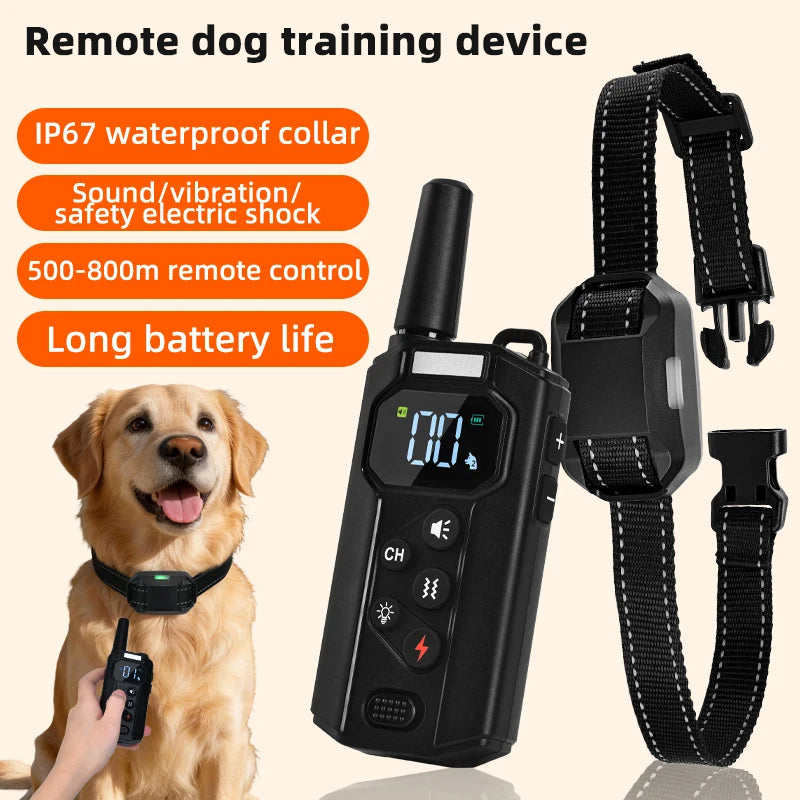 Remote control dog training collar with vibration function, 4000 feet range