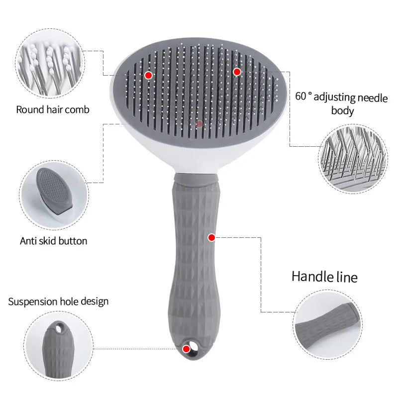 High quality icon like wholesale dog and cat hair comb self-cleaning pet hair cat beauty brush