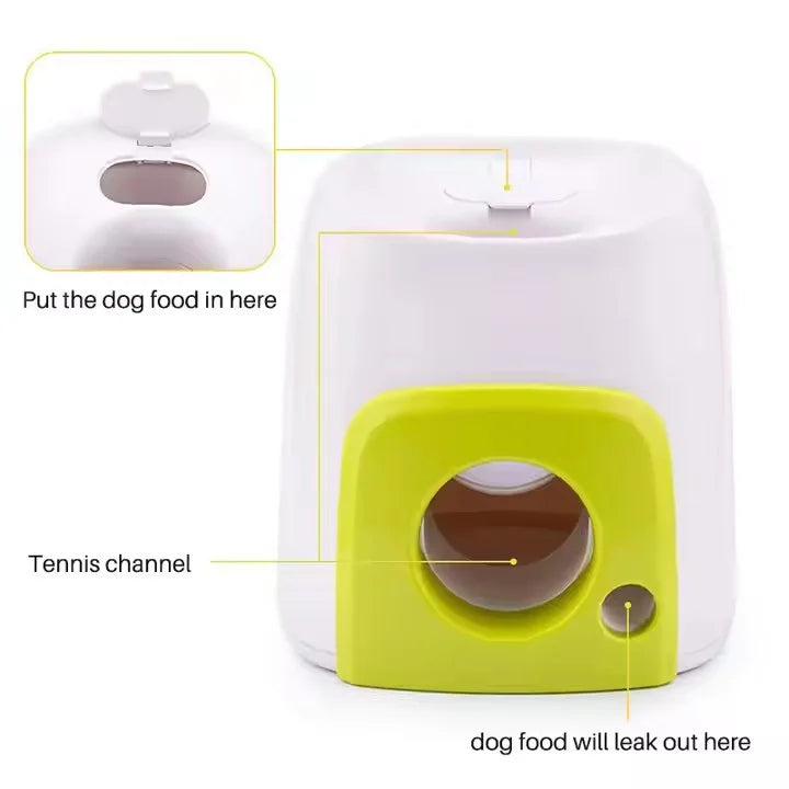 Environmentally friendly intelligent pet tennis feeder toy