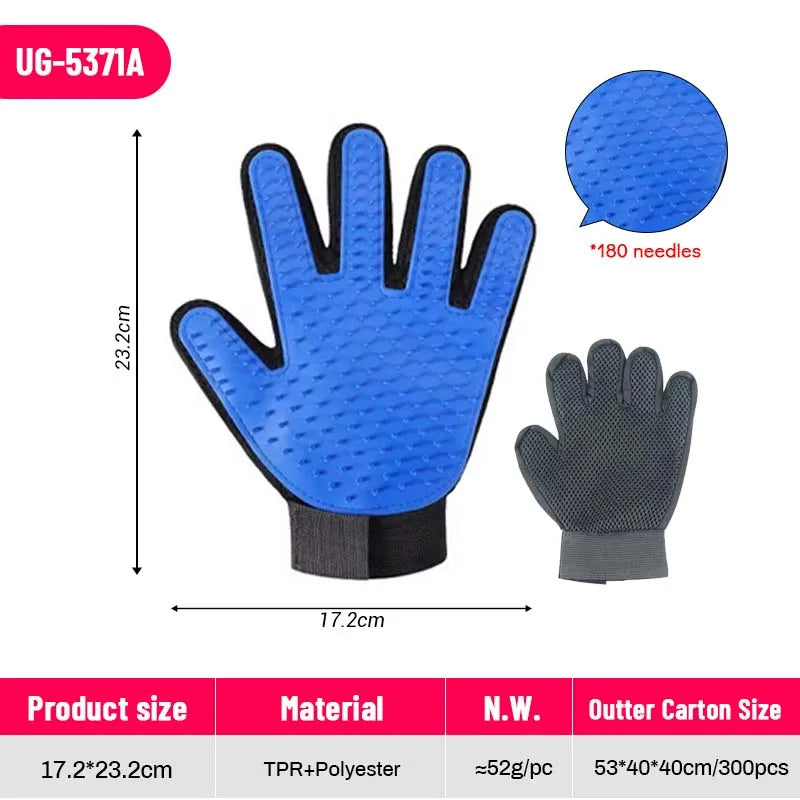 Hot selling 2-in-1 Five Finger Hair Removal Silicone Pet Cat Cleaning Hair Removal Device Beauty Hair Removal Bath Brush Gloves