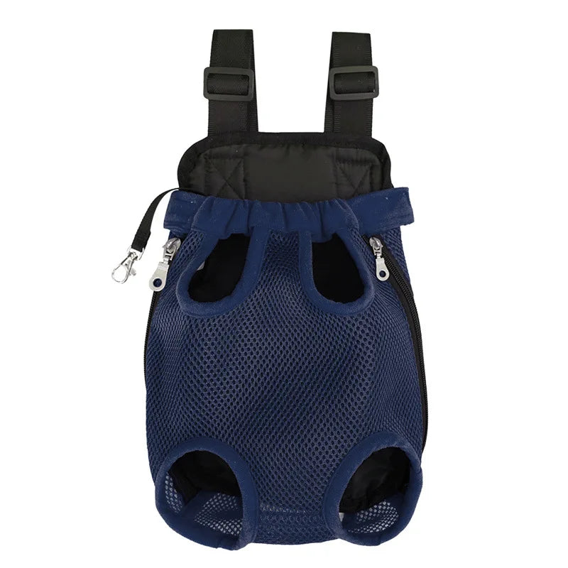 Breathable mesh pet backpack, foldable outdoor travel dog backpack