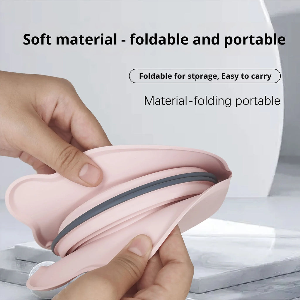 Portable silicone folding dog bowl