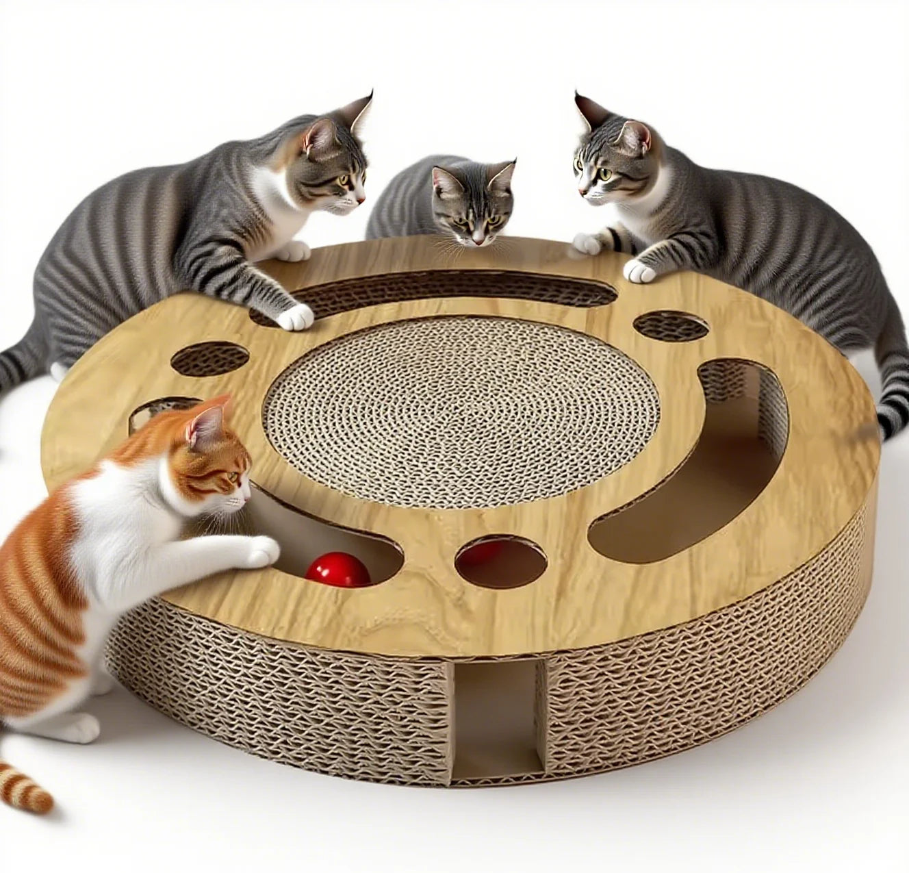 2025 Sustainable Eco Friendly Multifunctional Corrugated Cat Toy Cat Supplies Customization Cat Scratching Board with Indoor