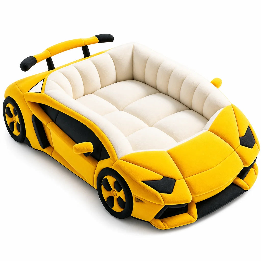 Car shaped pet bed plush pet nest, suitable for small dogs and cats