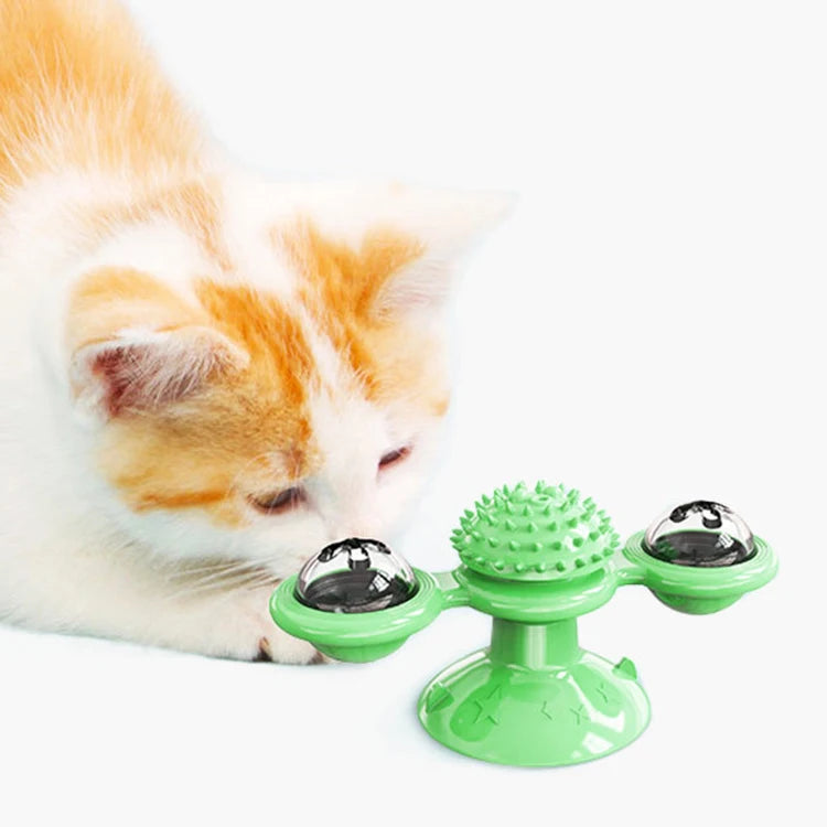 Cat Puzzle Cat Game Toy with Rotating Wheel